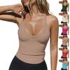 Spring Women's Super Soft Ribbed Knit Tank Top European American Sexy Slim Fitted Top Inner Layering Cami