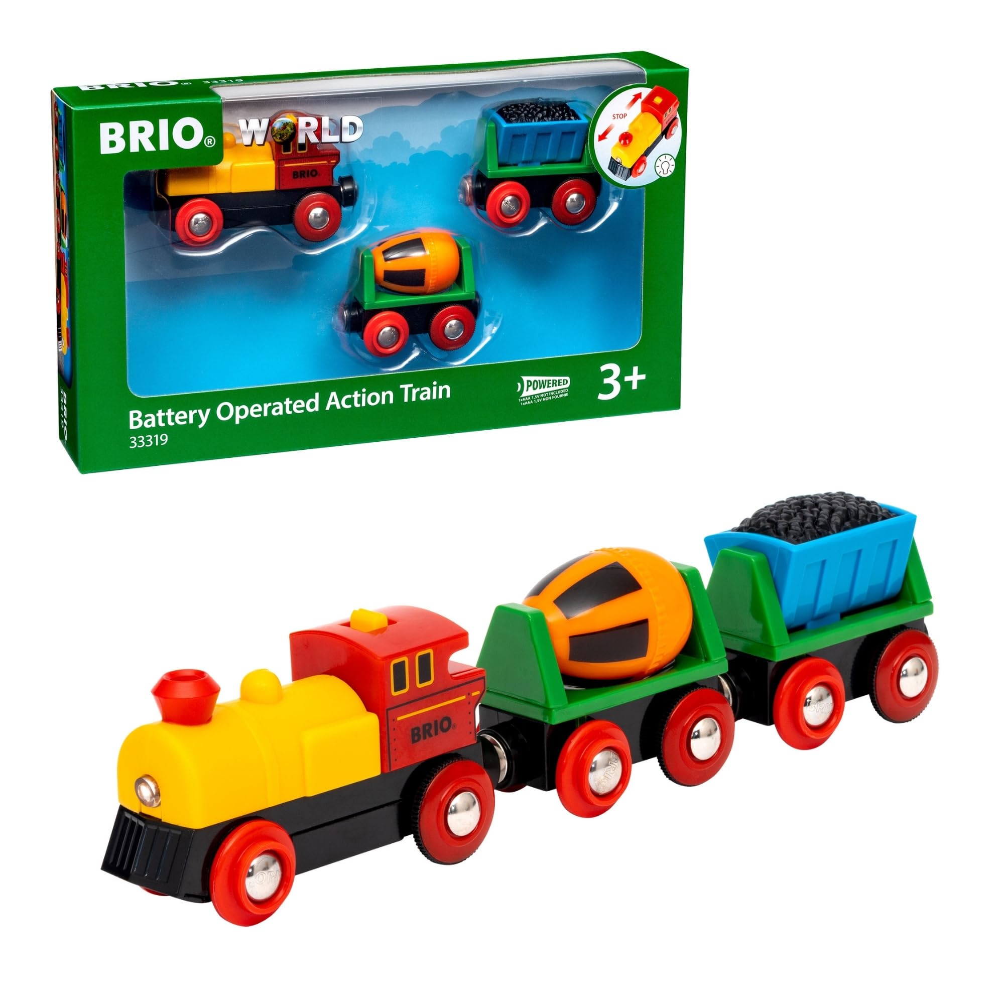 

BRIO Battery-Powered Action Train 33319 Toy for Ages 3 and Up