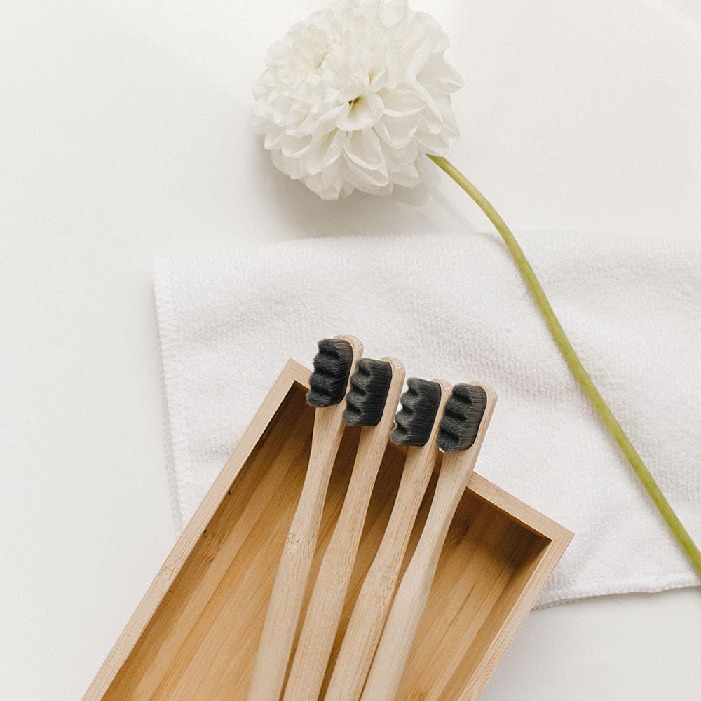 New Bamboo Toothbrush for Kid Children,Biodegradable Toothbrushes Extra Soft Bristles,20000 Soft Natural Bristle Toothbrush