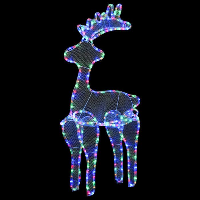 VidaXL Décoration de Noël de Renne avec Maille 306 LED Renne Illuminé Décoration de Vacances Jardin Arrière-cour Extérieur 329825