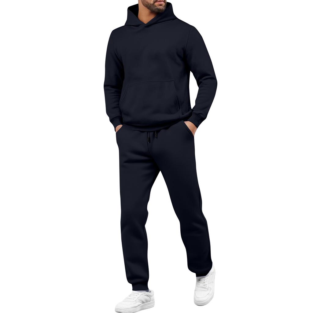 Men's Two-piece Hoodie Sweatshirt And Jogging Pants Tracksuit