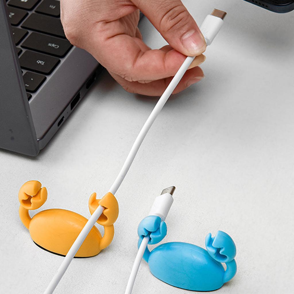 Practical Sturdy Silicone Crabs Cable Manager Home Accessory for Student and Professionals to Organize Cables Use