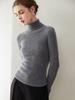 100% Pure Cashmere Women's High Neck Slim-Fit Sweater Base Layer Top