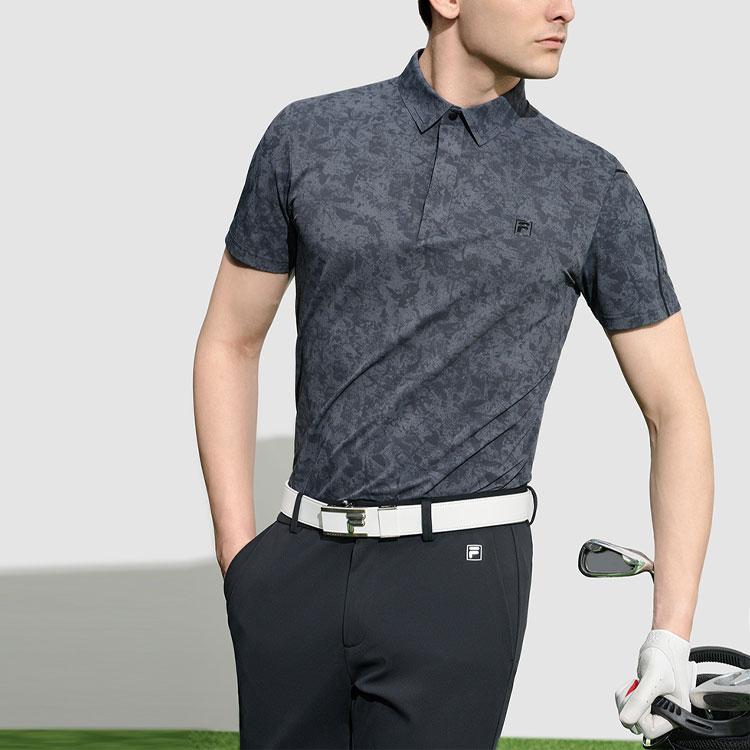 New FILA Polo Shirts Men's Pitch Black A11M315107F-BK