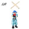 Marionette Puppet Wooden Clown Toy Vintage Pull String with Movable Limbs Limbs Handcrafted Classic Storytelling Theatre Toy for Kids