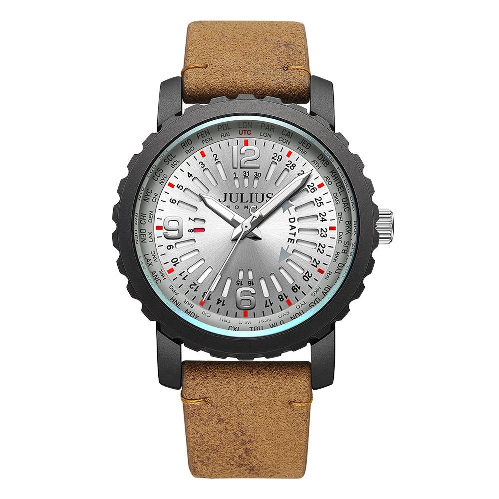 Jyullieoseu Jah-111 Men'S Multi Leather Watch