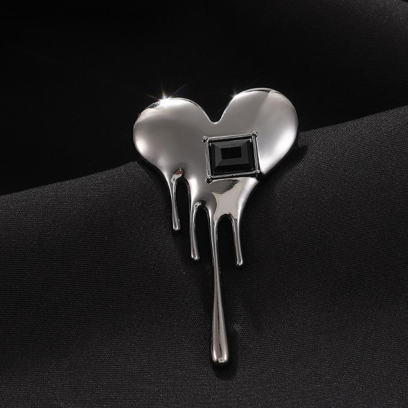 Punk Cool Stars Geometric Metal Brooch Fashion Design Tassel Pin Personality Trend Suit Accessories Jewelry Gift for Women New