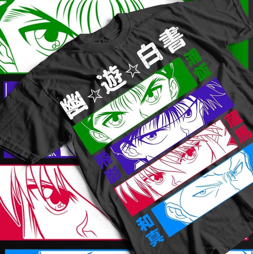 

Anime Eyes Unisex Tee, Yu Yuhakusho design, Manga Lover Shirt, Japanese Graphic 3XL