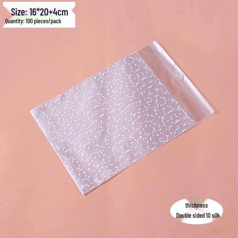 Frosted Polka Dot Snowflake Cookie Packaging Bag for Biscuits and Nougats