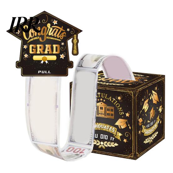 Creative Graduation Gift 2026 Money Box for Cash Pull, Congrats Grad Surprise Holder with Pull Out Card, Class of Party Supplies Top A