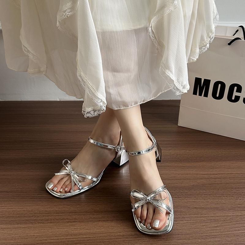 Fashion 2025 Sandals All-Match Female Shoe High Heels New Girls Fashion Outside High-heeled Summer Scandals Pumps Outside Sandals Female