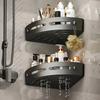 Punch-Free Wall-Mounted Bathroom Corner Shelf 4-Tier Plastic Triangle Storage Rack