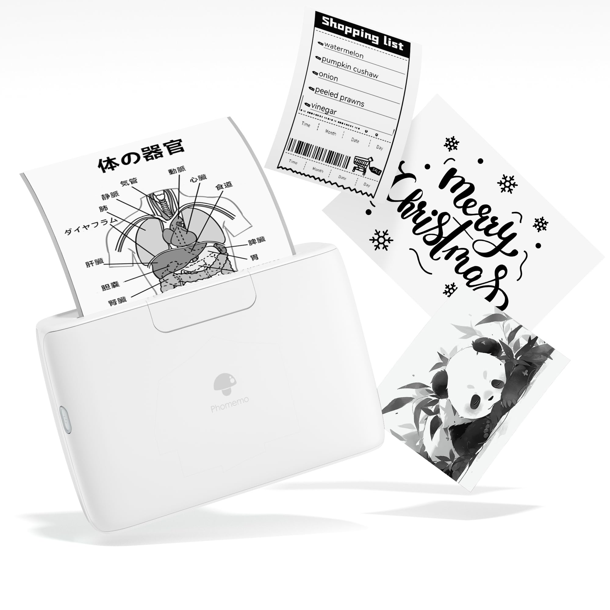 

Memoqueen Mobile Printer M04S Thermal Printer Smartphone Printer Print Cube Wide Thermal Paper Printer 300 dpi Mobile Printer Bluetooth Connection