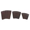 3pcs Wood Fruit Plate Vintage Irregular Shell Shape Handmade Wood Serving Tray for Dessert Hotel