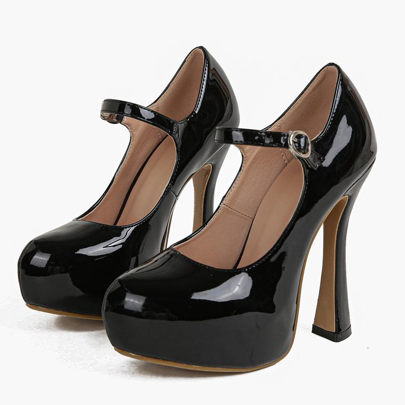 Μόδα Eilyken Street Style Μόδα Πλατφόρμα Γυναικείες Γόβες Στρογγυλή Μύτη Τετράγωνο Τακούνι Λουράκι στον Αστράγαλο Stripper Γυναικεία Παπούτσια Zapatos De Mujer