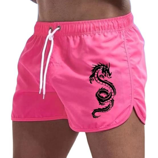 Print Shorts Colorful Chinese Dragon Goth Dark Gothic Training Muay Thai Kickboxing Boxing MMA Unisex Gym Fitness Workout Quick Dry Drawstring Waist