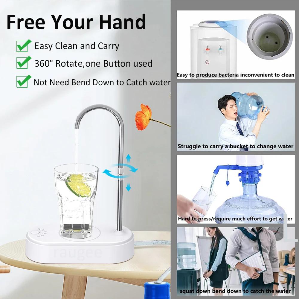 Electric Drinking Water Pump for Gallon Bottles - Automatic Cold Water Dispenser for Home & Office