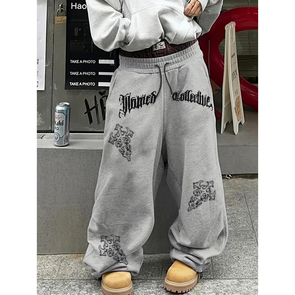 

Men s Casual Pants with Letter Patterns Suitable for Daily Wear. Long Sports Pants with Fashionable Pattern Design S