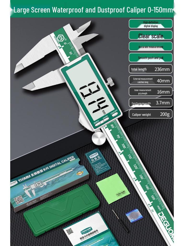 Mitutoyo German Stainless Steel High Precision Digital Vernier Caliper for Industrial and Household Use