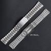 Edelstahl Uhrenarmband Metallarmband Faltschließe 12mm 14mm 18mm 20mm Universelles Uhrenarmband Silber Gold für Männer Frauen