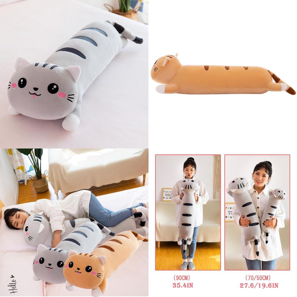 Long Cat Plush Toy Pillow Kids Birthday Gift Home Decor