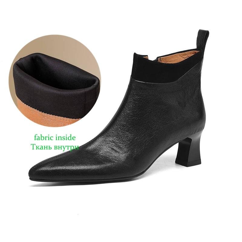 

Krazing Pot Зимние ботильоны из овчины с острым носком, на современном каблуке-шпильке средней высоты, на молнии, женские плиссированные ботильоны 40