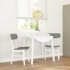 Dining Chairs with Cushions 2 pcs White Solid Rubberwood