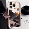 Sunset Snow Mountain Peak Applicable iPhone15Pro Mobile Phone Case 14Plus Apple 13Pro Personality 12 Soft X/xs