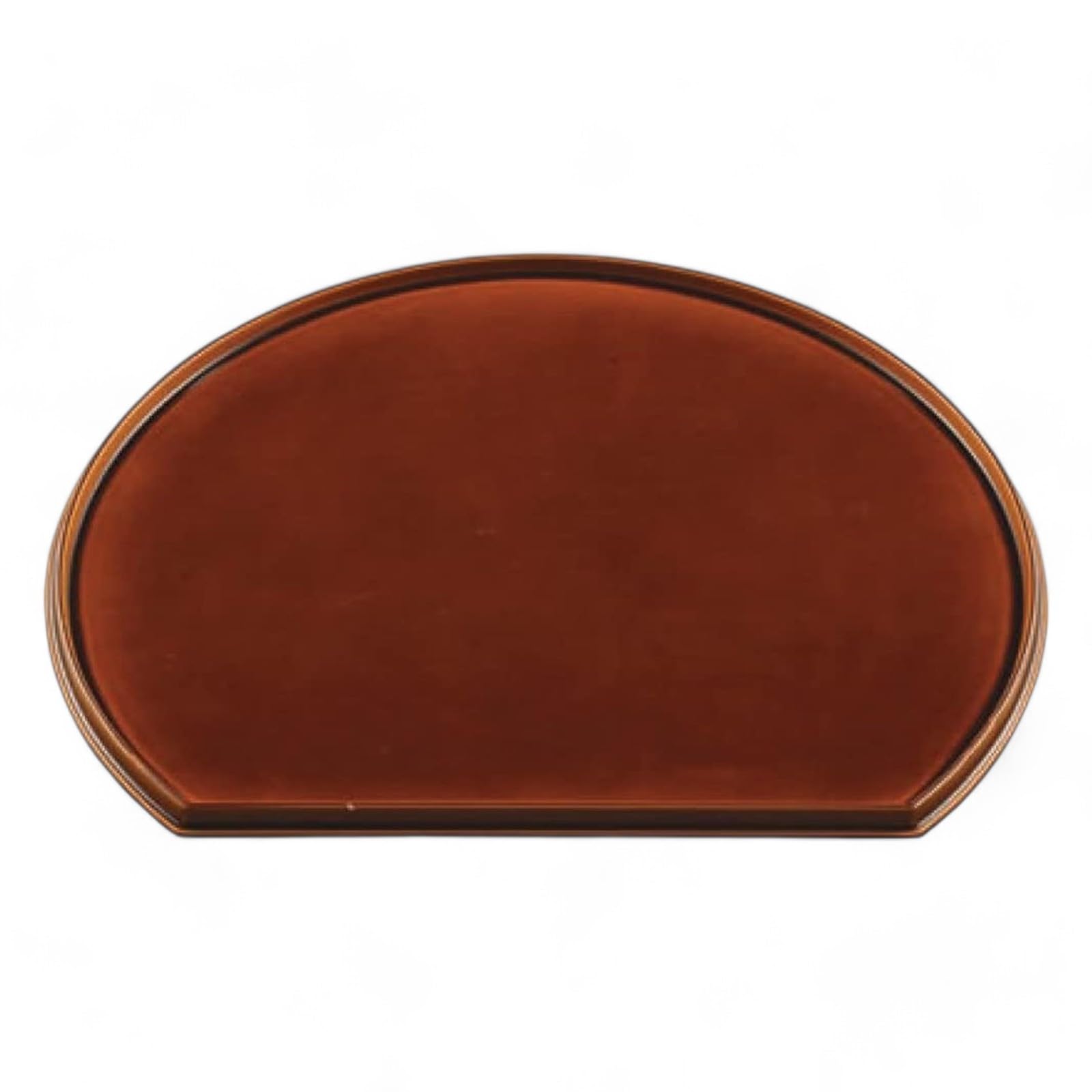 

New Tray with Shunkei Lacquerware Made in Japan J-kitchens 3-Shaku Half-Moon Double-Sided (Tray) Lacquer/Black, 39cm, (ABS Resin),