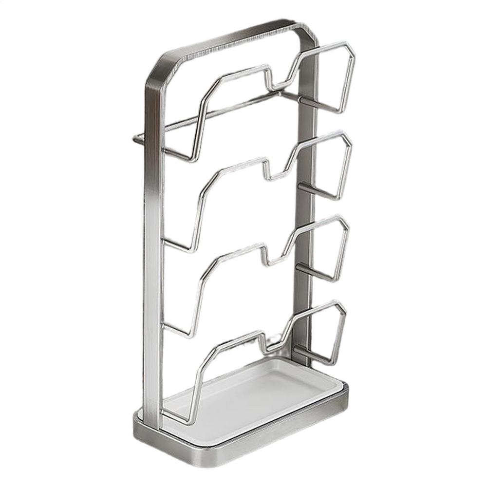 Pot Lid Rack Pan Top Holder Stand Vertical Pot Top Storage Rack For Kitchen Countertop Dining Restaurant Cabinet Sink Pantry