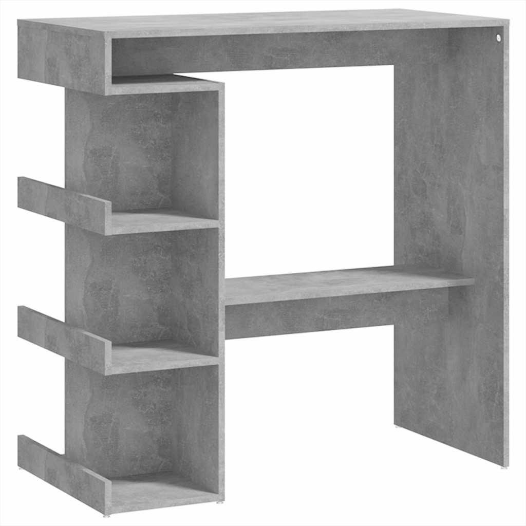 Bar Table with Shelf Concrete Grey 100 x 50 x 101.5 cm Particleboard