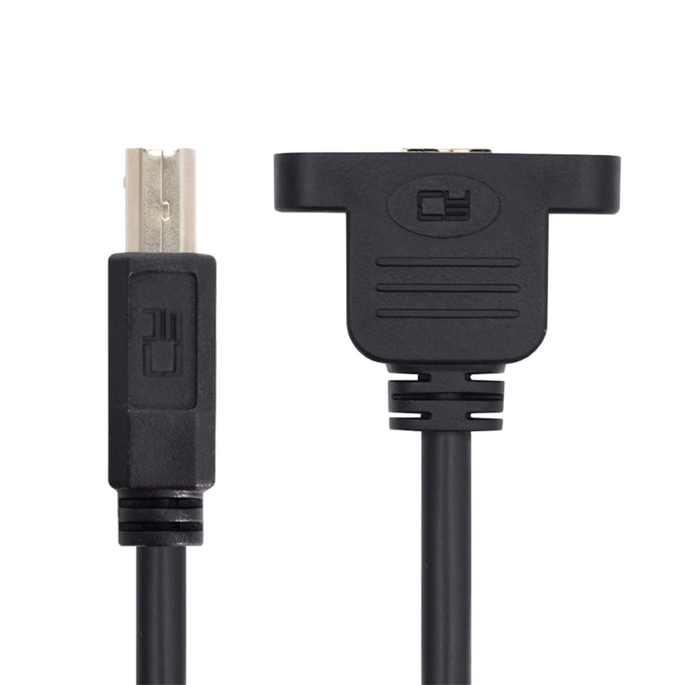 xiwai USB Male to Screw Mount Extension Cord 480Mbps Micro USB Female Extension Cable 2.0 Type-B - 3.0 Type-B