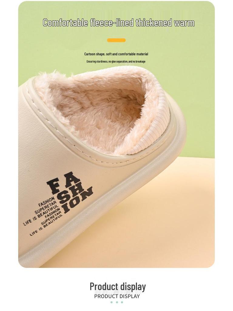 Kinder Plüsch Rutschfeste Winter Hausschuhe - Dicke Warme Baumwolle für den Außenbereich