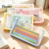 Reinforced Edge Filing Envelope Waterproof A6 Document Bag, Smooth Zipper Durable Pencil Case, Lightweight Receipt Storage Pouch Transparent