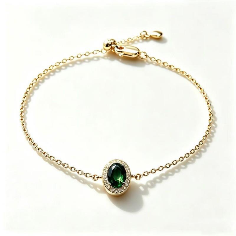 Womens Colorful Gemstone Bracelet Adjustable Oval Gem Jewelry