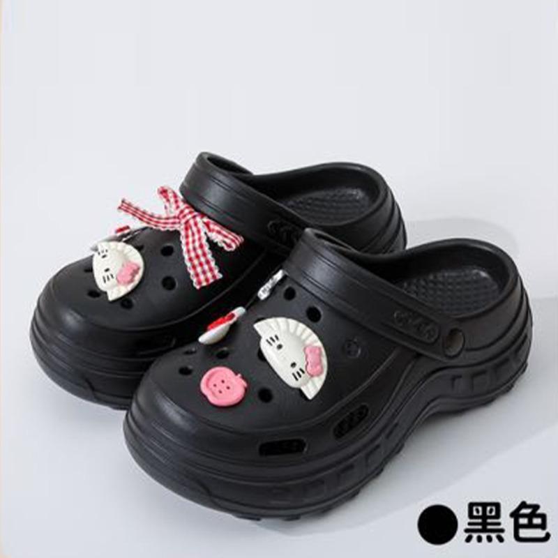 New thick-soled slippers women wear non-slip and wear-resistant cute cartoon eva slippers hole shoes wholesale