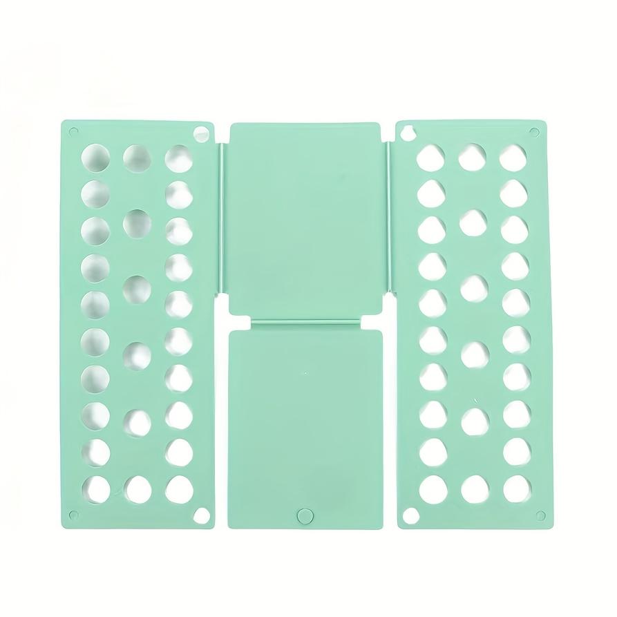 Blue Plastic Shirt & T-Shirt Folder Organizer with Multiple Compartments - 26.16x22.61x3.05 Cm Space-Saving Clothes Folding Board for Wardrobe