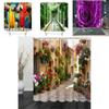 Vibrant 3d Pattern Shower Curtain With Waterproof Polyester Fabric For Elegant Bathrooms