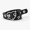 Heart-Shaped Eyelet Women's Jeans Belt - Stylish Decorative Buckle for Students
