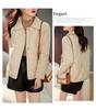 Baumwollgepolsterte Jacke für Damen 40-50: Stilvoller Petite Kurzmantel, lässiges leichtes Oberteil für Herbst/Frühling/Sommer.