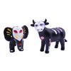 Halloween Elephant Cow Figurine Hand-painted Animal Resin Statue Sculpture Home Office Desktop Bookshelf Decoration Holiday Party Ornament