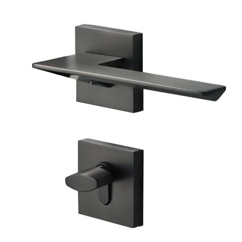 

Nordic Door Lock Indoor Bedroom Mute Split Lock Black Steel Brushed Door Lock American Room Door Lock Simple Lock Set