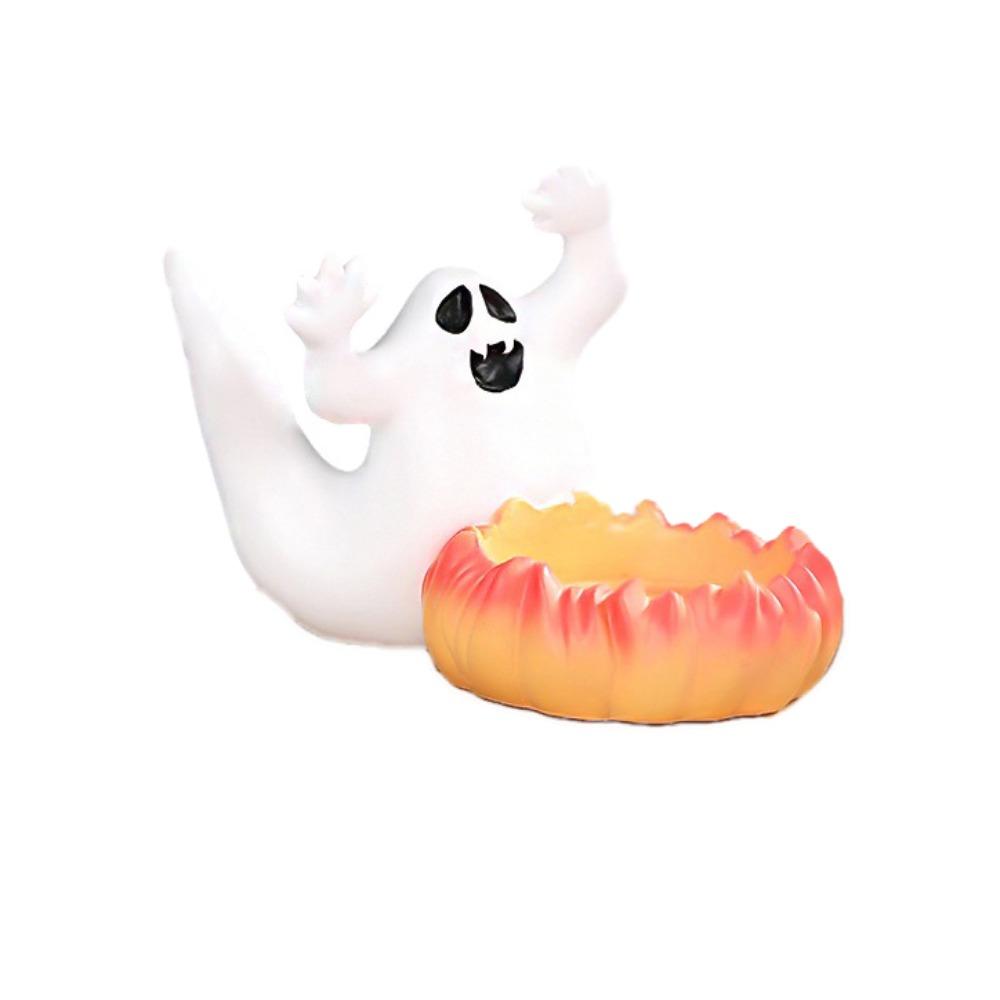 Vintage Pumpkin Candelabra Cartoon Ghost Candlestick Halloween Candle Holder  Table Centerpiece