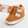 Infant Baby Boys Girls High-Top Sneakers Soft Anti-Slip Sole PU Leather Warm Toddler Newborn Prewalker First Walking Crib Shoes 0-18M