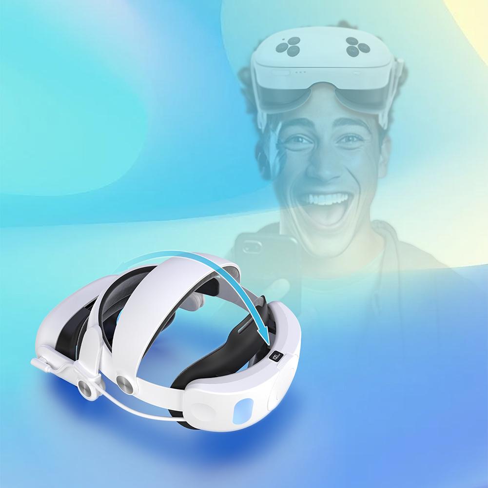 Elite Strap Replacement 10000mAh Adjustable Strap Extend Playtime and Comfort Reduce Facial Stress for Meta Quest 3S VR Headset