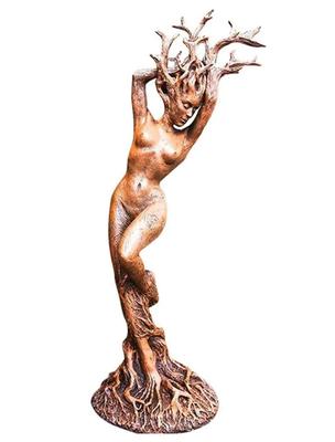 Sculpture de Déesse Esprit d'Arbre en Résine avec Détails Inspirés de la Nature pour Affichage Décoratif Intérieur Extérieur Pièce d'Art