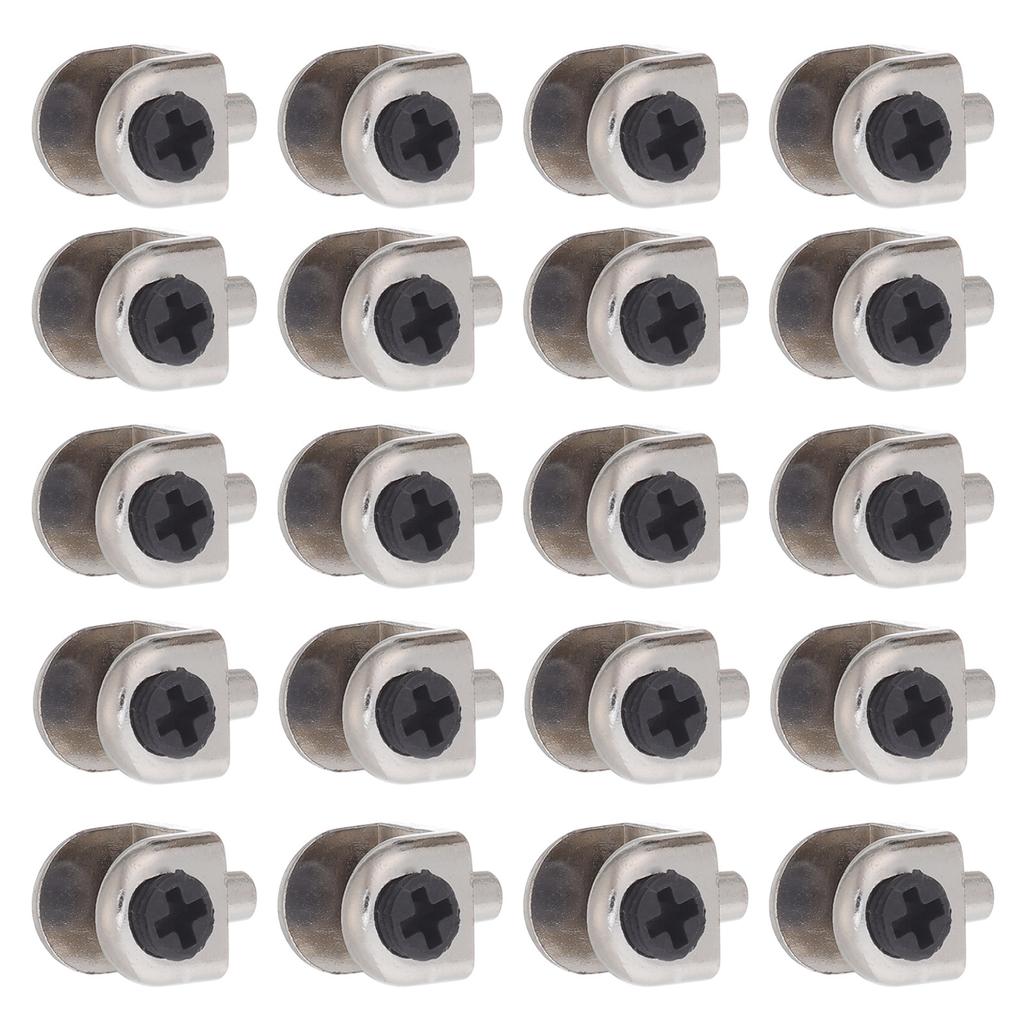 20Pcs Glass Clamp Bracket Supports Zinc Alloy Stable Fixed Glass Shelf Holder for 4-8Mm Thickness Bathroom Shower Panel Clips