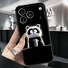 Anime cartoon cat illustration For Apple iPhone 17 16 16E 15 14 13 12 11 Pro Max Plus Black Soft Silicone Phone Case