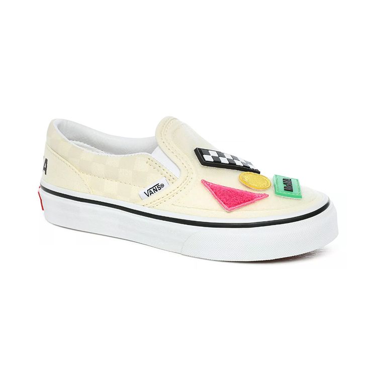 Vans MoMA X  Slip-On Series Canvas Low Top Kids Skate Shoes Kids Sneaker Pink VN0A4BUT0IC