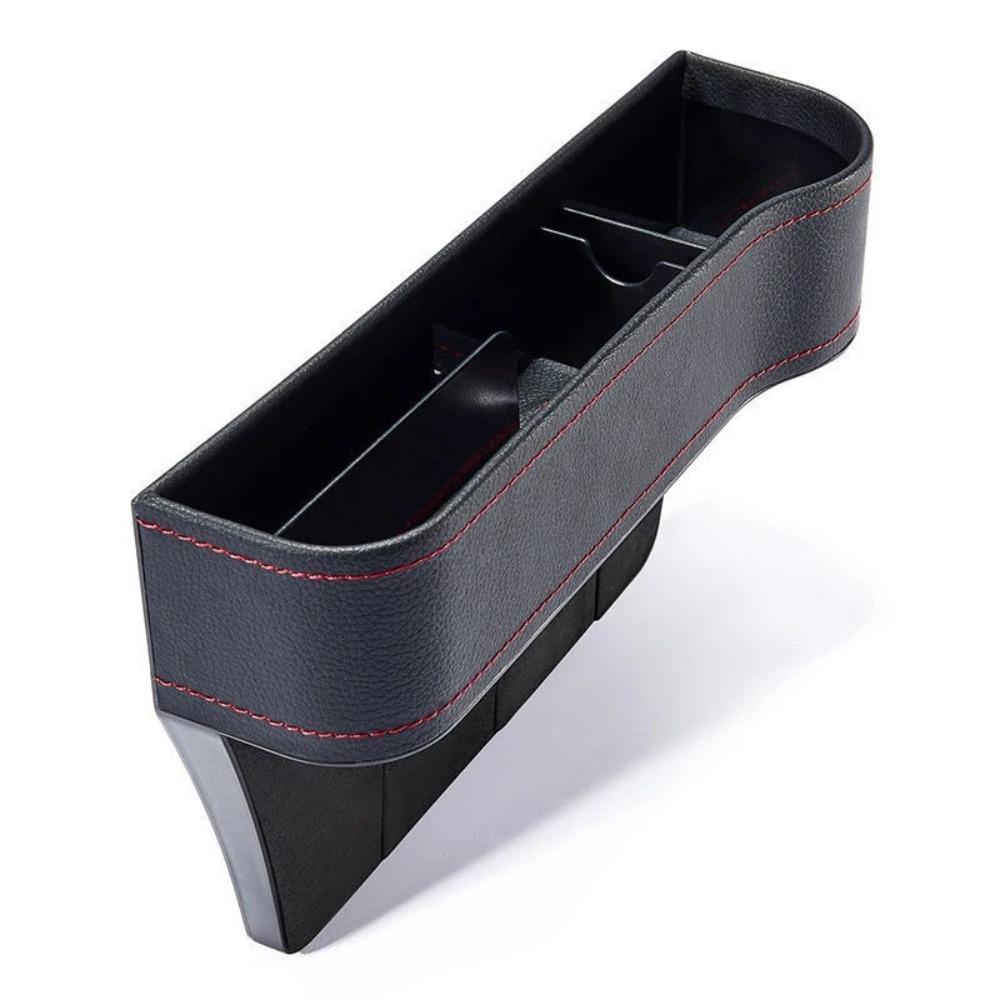 PU Leather Car Seat Gap Filler Storage Box Multifunction Durable Car Crevice Pocket Large Capacity Auto Seat Slit Card Pocket